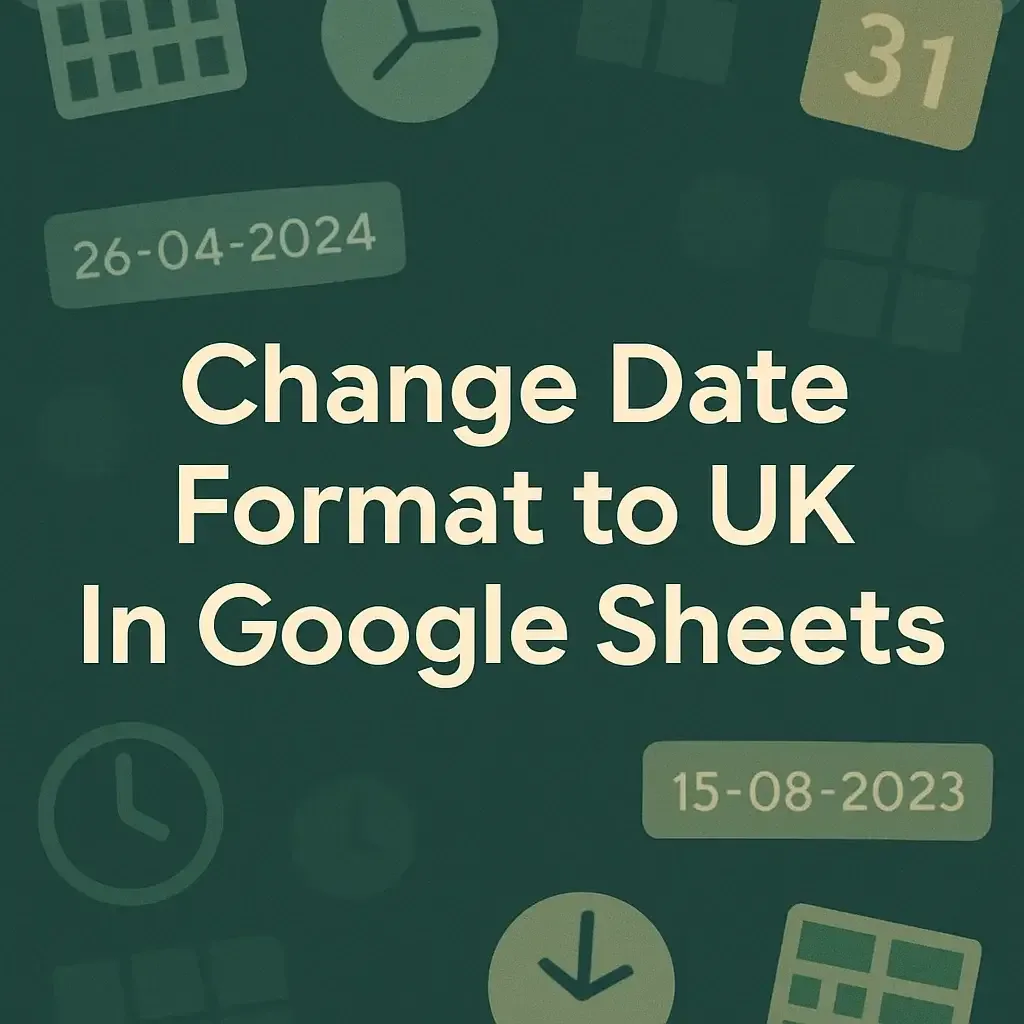 How to Change Date Format to UK In Google Sheets (4 Methods)