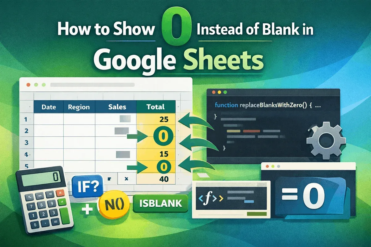 How to Show 0 Instead of Blank in Google Sheets