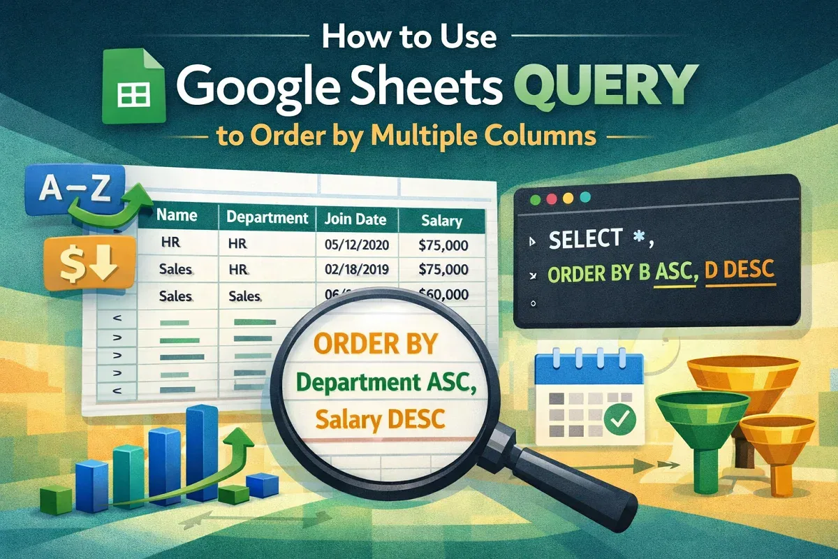 How to Use Google Sheets QUERY to Order by Multiple Columns