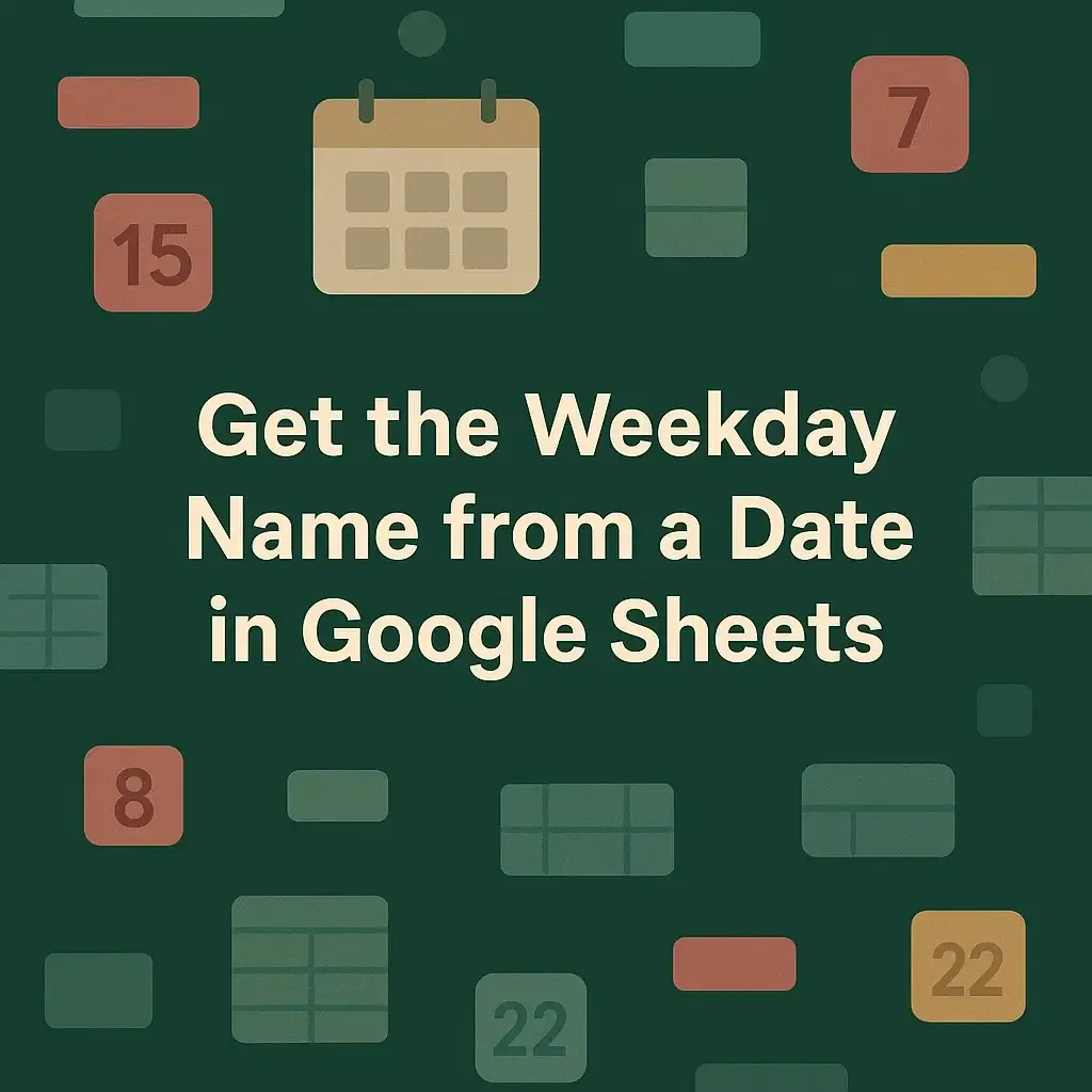 How to Get the Weekday Name from a Date in Google Sheets