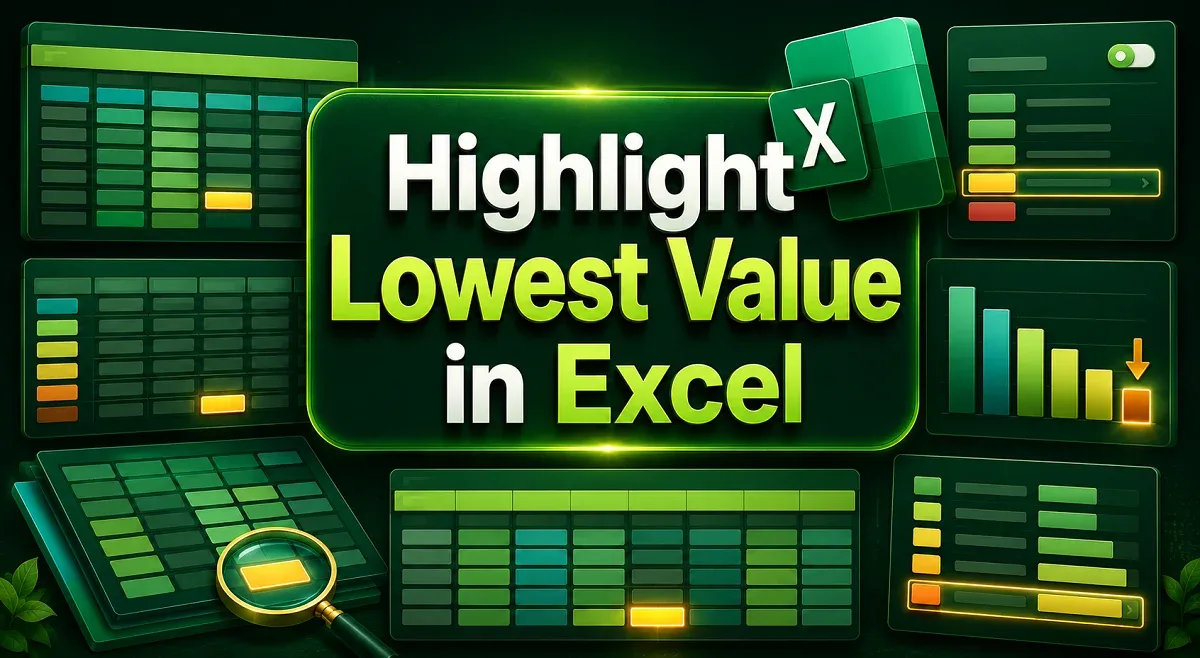 How to Highlight the Lowest Value in Excel (3 Suitable Examples)