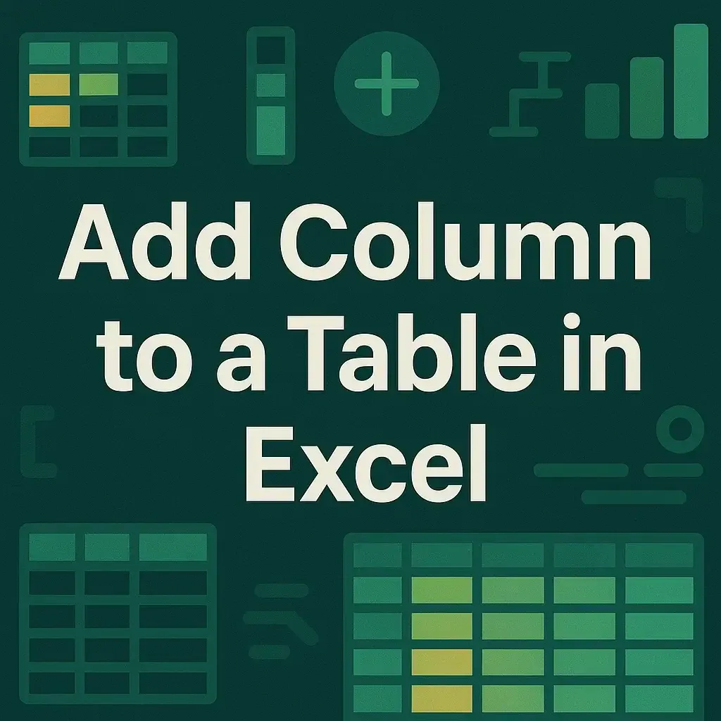 How to Add a Column to a Table in Excel (6 Easy Ways)