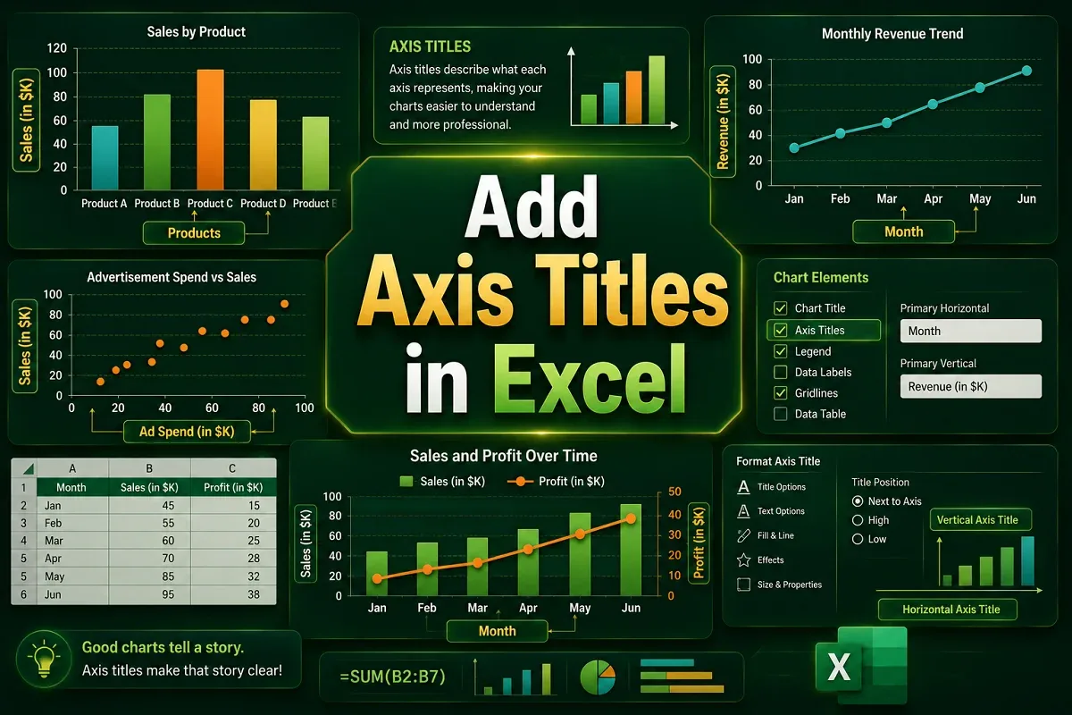 How to Add Axis Titles in Excel (2 Quick Methods)