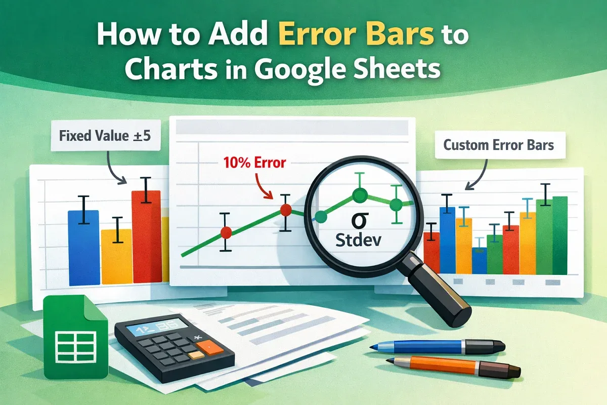 How to Add Error Bars to Charts in Google Sheets