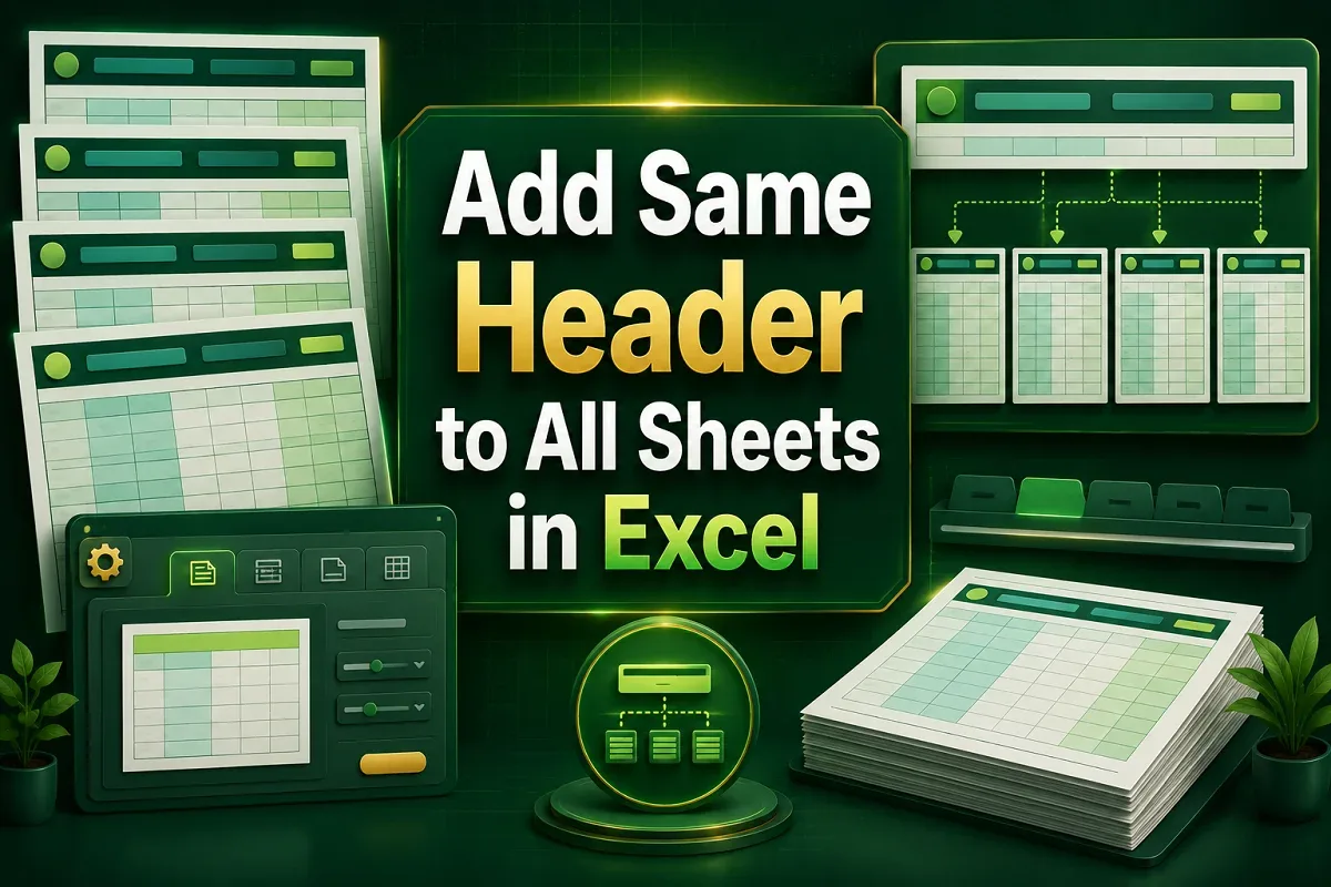 How to Add Same Header to All Sheets in Excel (5 Simple Ways)