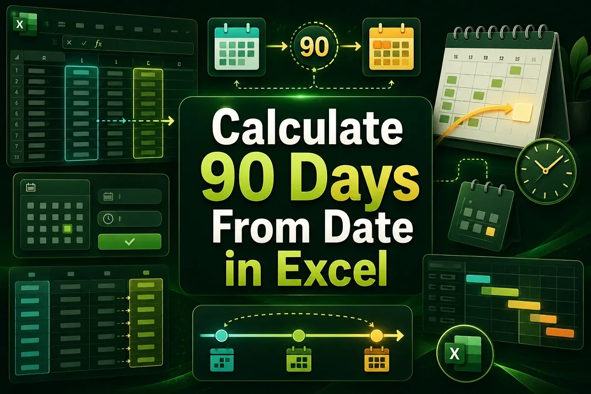 How to Calculate 90 Days From Date in Excel (4 Easy Ways)