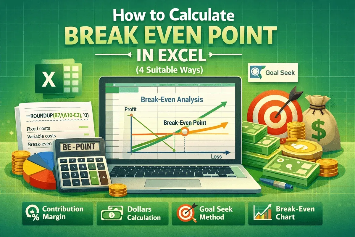 How to Calculate Break Even Point in Excel (4 Suitable Ways)