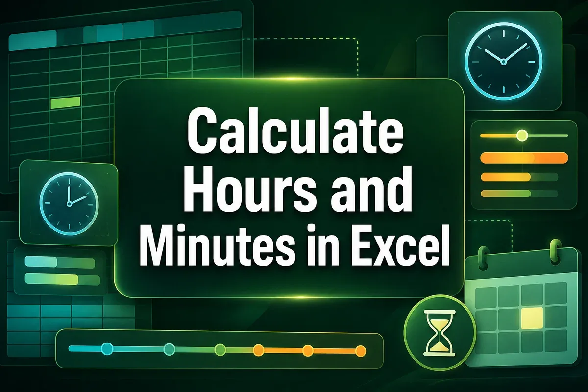 How to Calculate Hours and Minutes in Excel (3 Simple Formulas)