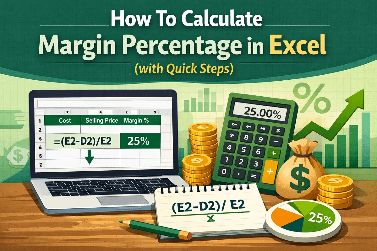 How to Calculate Margin Percentage in Excel (with Quick Steps)