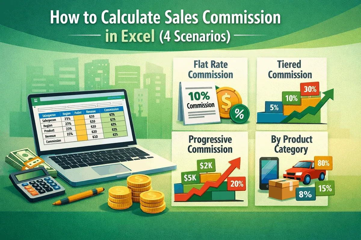 How to Calculate Sales Commission in Excel (4 Scenarios)