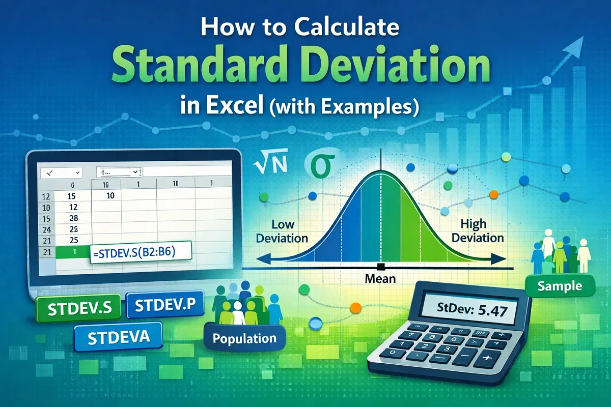 How to Calculate Standard Deviation in Excel (with Examples)