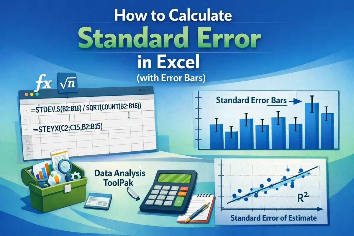 How to Calculate Standard Error in Excel (with Error Bars)