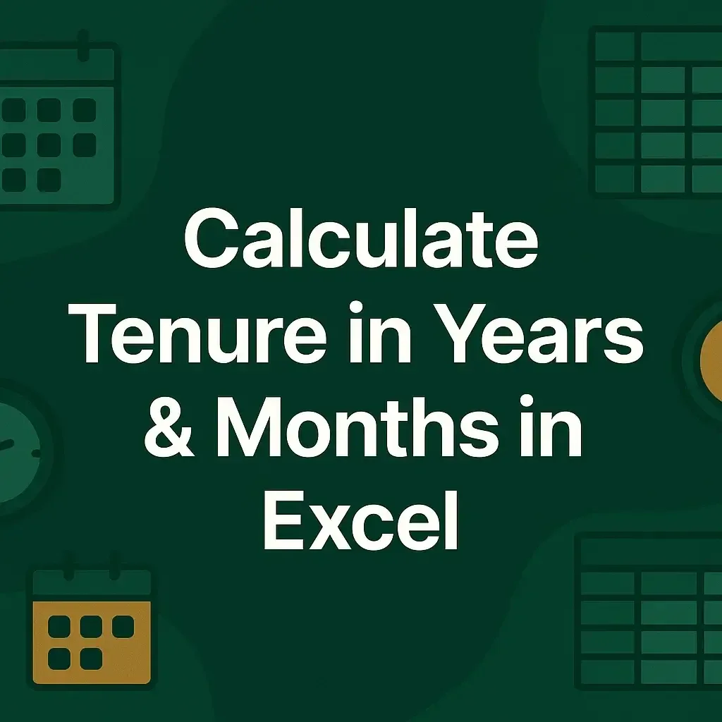 How to Calculate Tenure in Years and Months in Excel