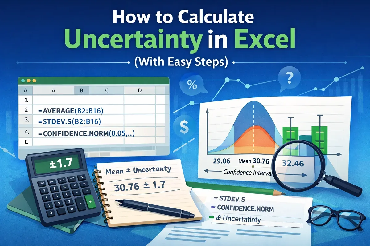 How to Calculate Uncertainty in Excel (With Easy Steps)