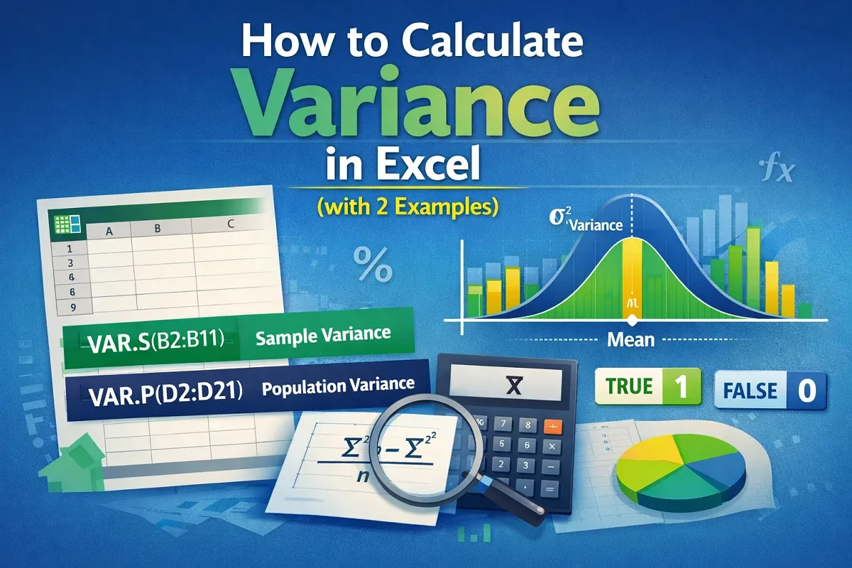 How to Calculate Variance in Excel (with 2 Examples)