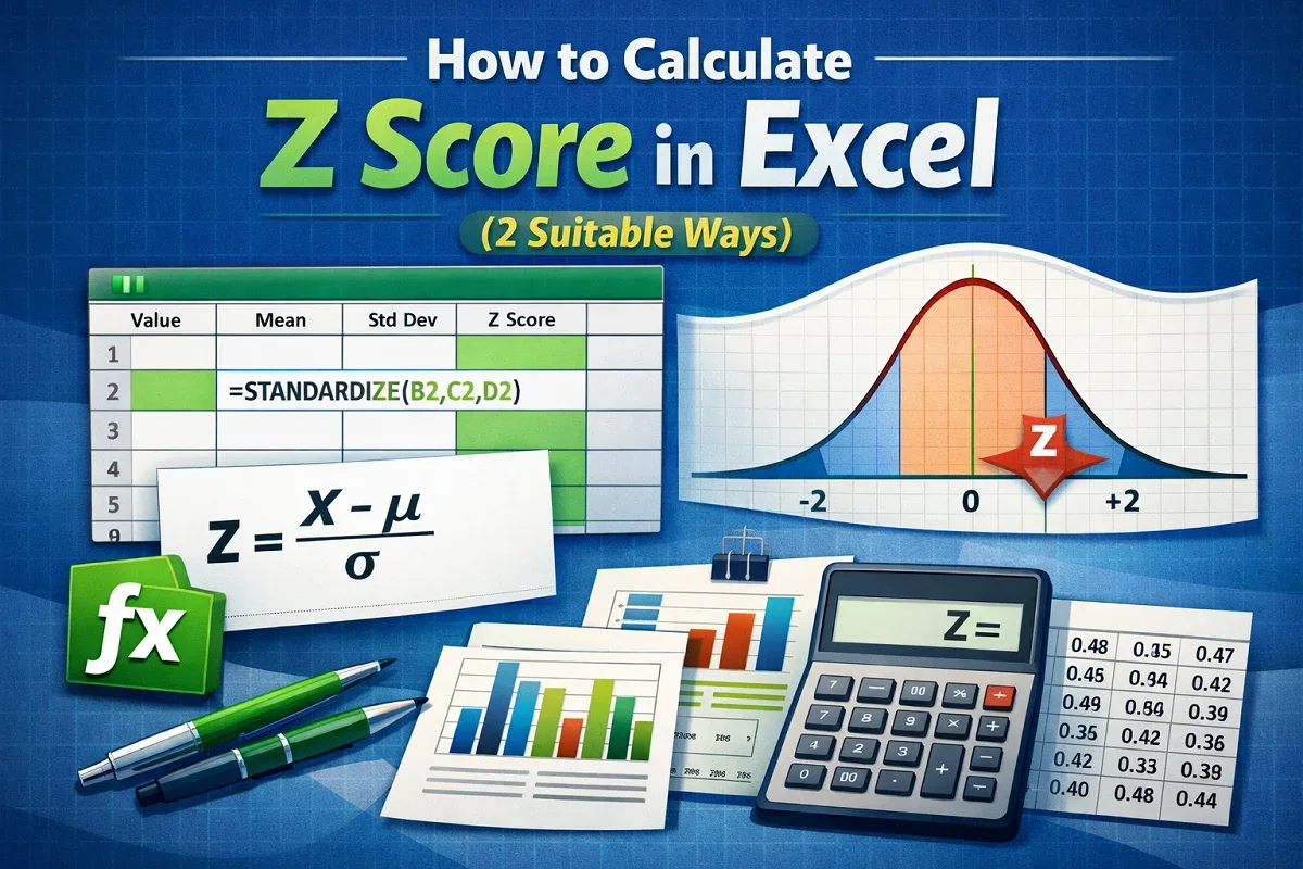 How to Calculate Z Score in Excel (2 Suitable Ways)
