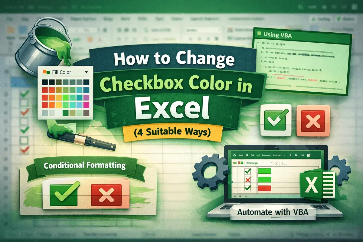 How to Change Checkbox Color in Excel (4 Suitable Ways)