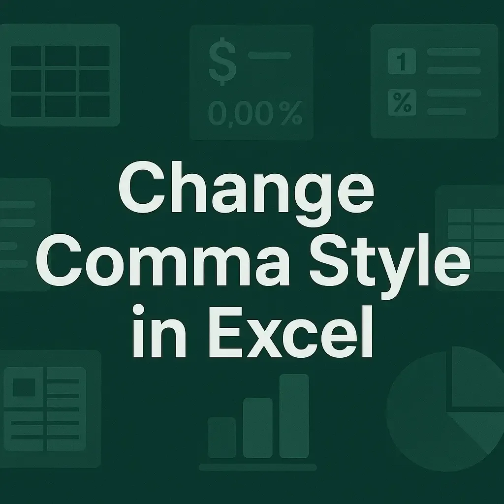 How to Change Comma Style in Excel (4 Simple Ways)