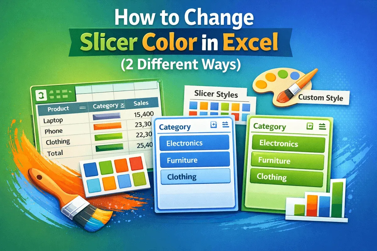 How to Change Slicer Color in Excel (2 Different Ways)