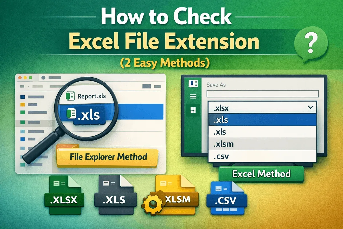 How to Check Excel File Extension (2 Easy Methods)