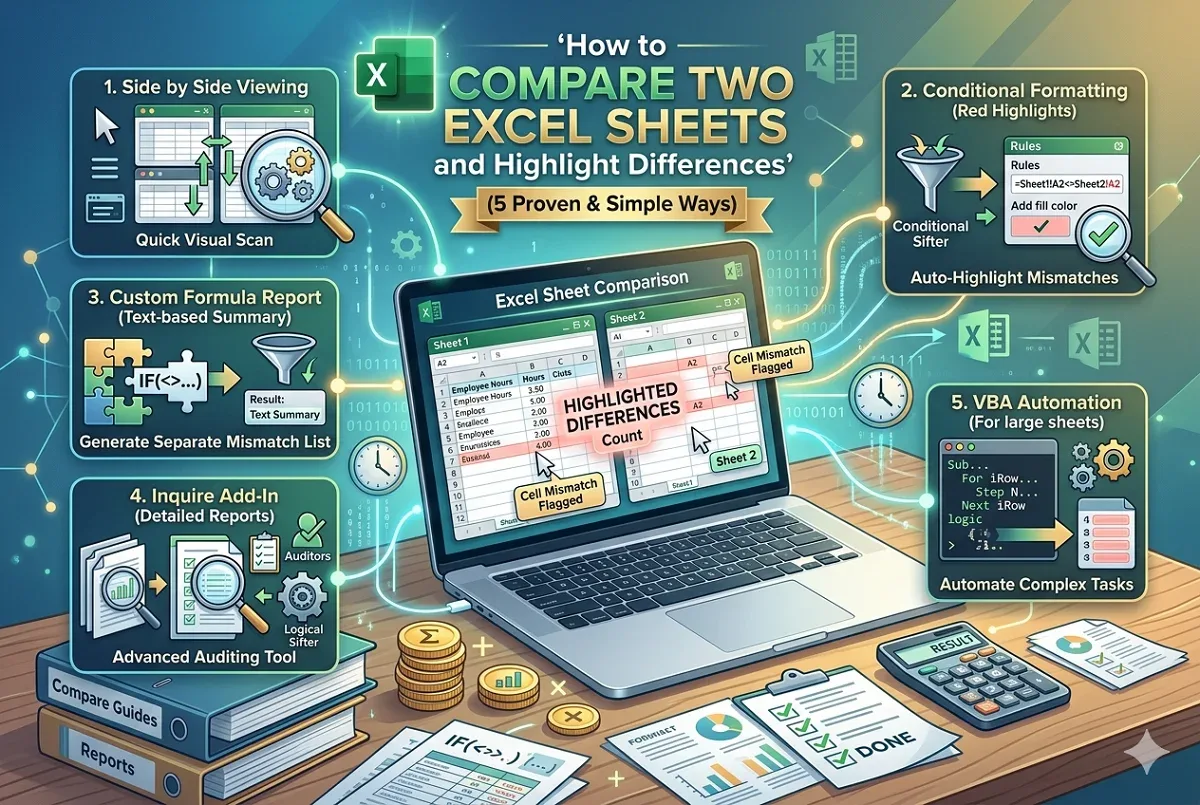 How to Compare Two Excel Sheets and Highlight Differences