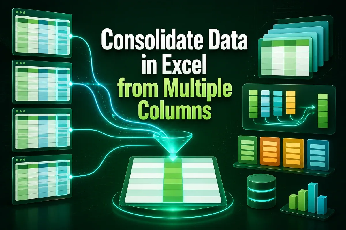 How to Consolidate Data in Excel from Multiple Columns