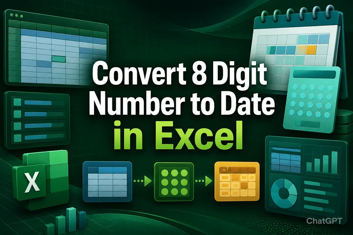 How to Convert 8 Digit Number to Date in Excel (6 Different Cases)