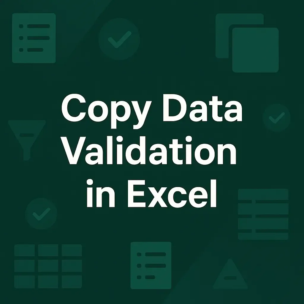How to Copy Data Validation in Excel (with Simple Steps)