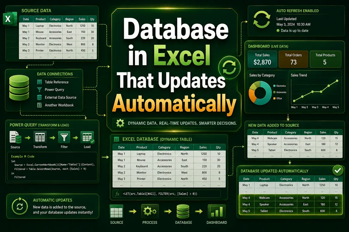 How to Create a Database in Excel That Updates Automatically