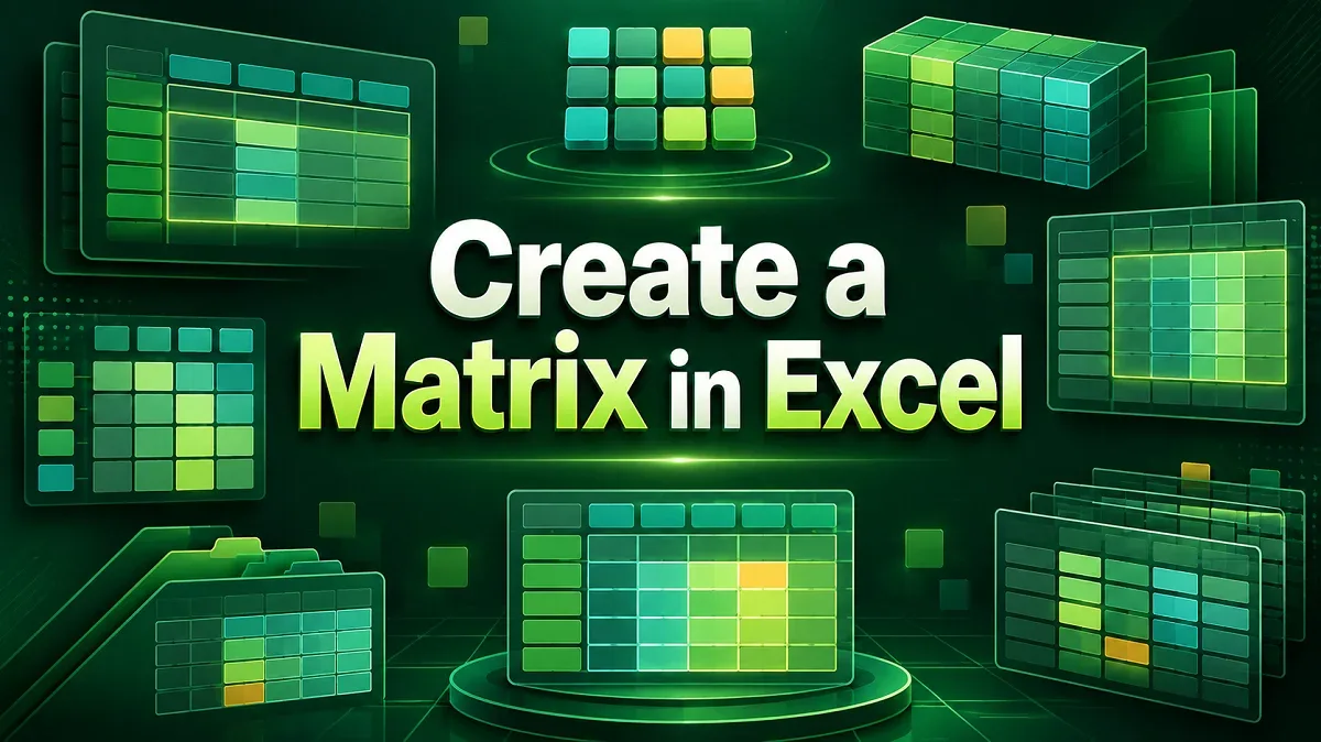 How to Create a Matrix in Excel (5 Different Examples)