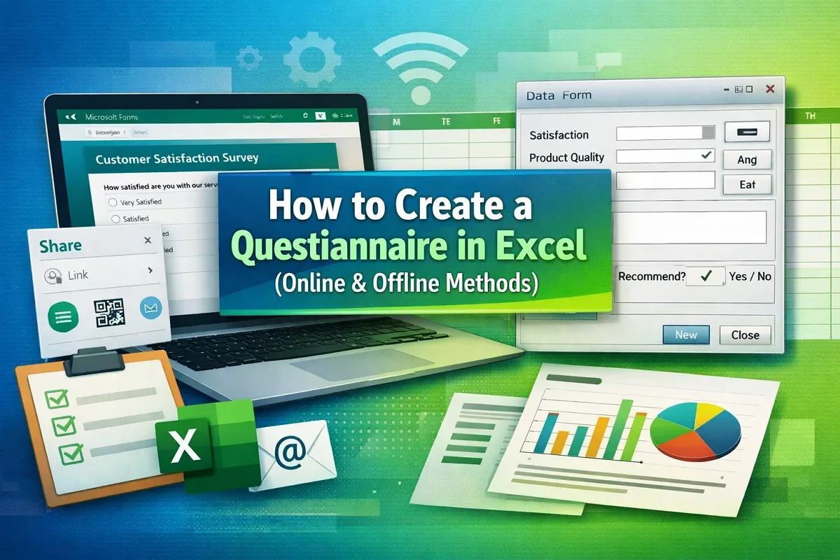How to Create a Questionnaire in Excel (Online & Offline Methods)