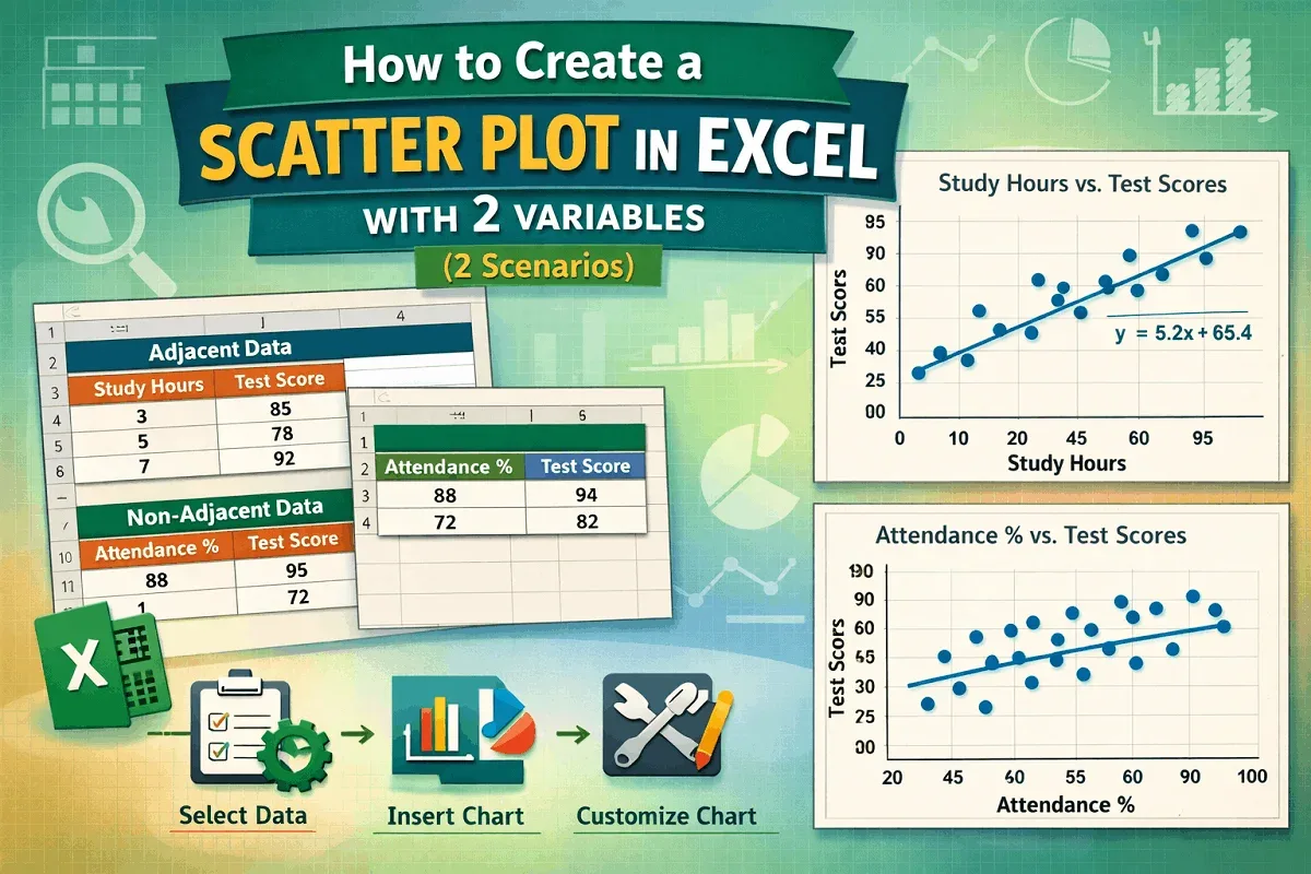 How to Create a Scatter Plot in Excel with 2 Variables (2 Scenarios)