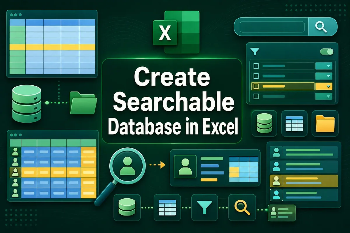 How to Create a Searchable Database in Excel (4 Easy Ways)