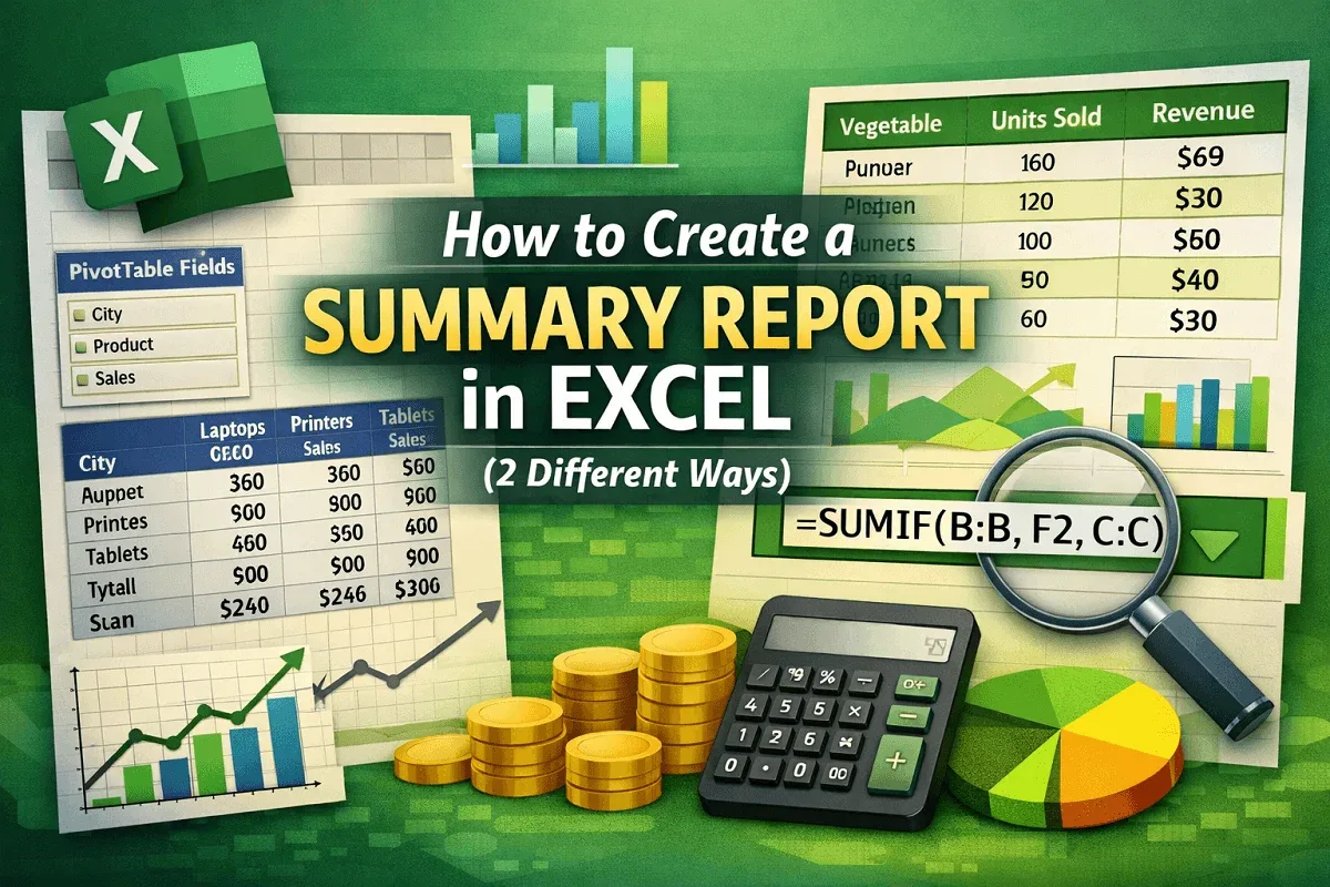 How to Create a Summary Report in Excel (2 Different Ways)