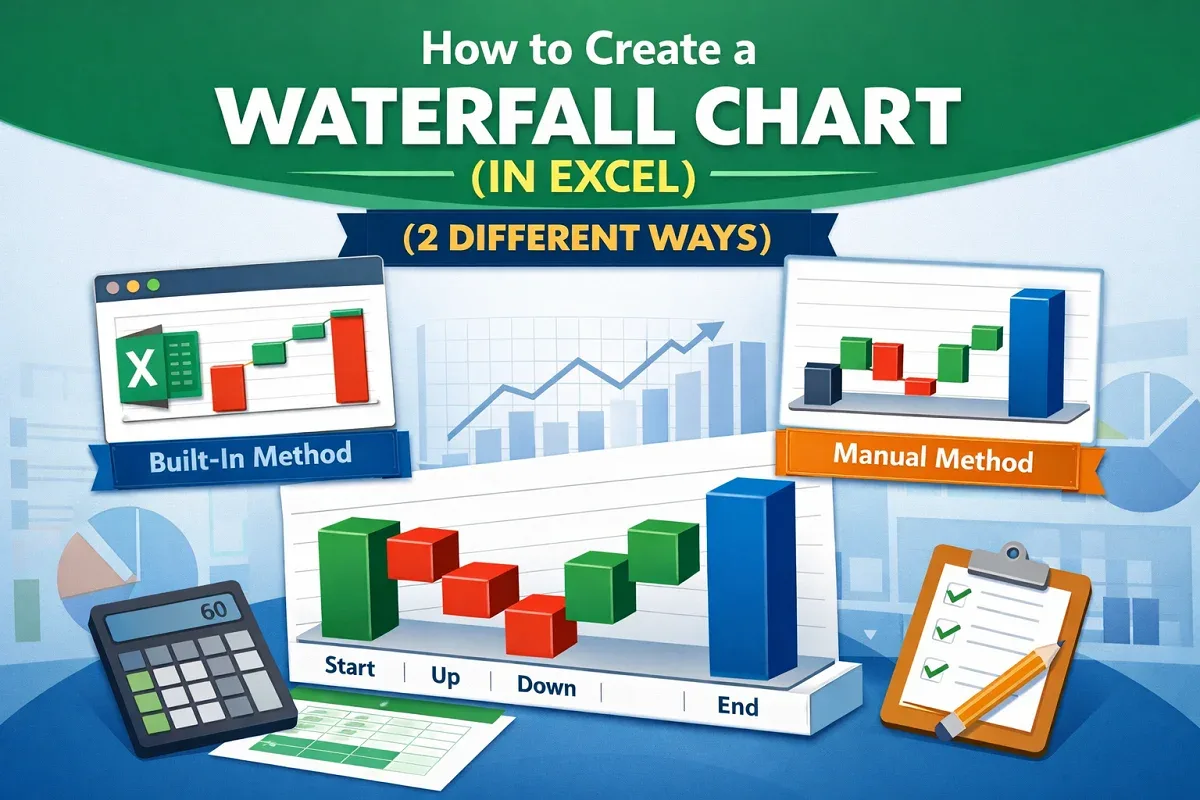 How to Create a Waterfall Chart in Excel (2 Different Ways)
