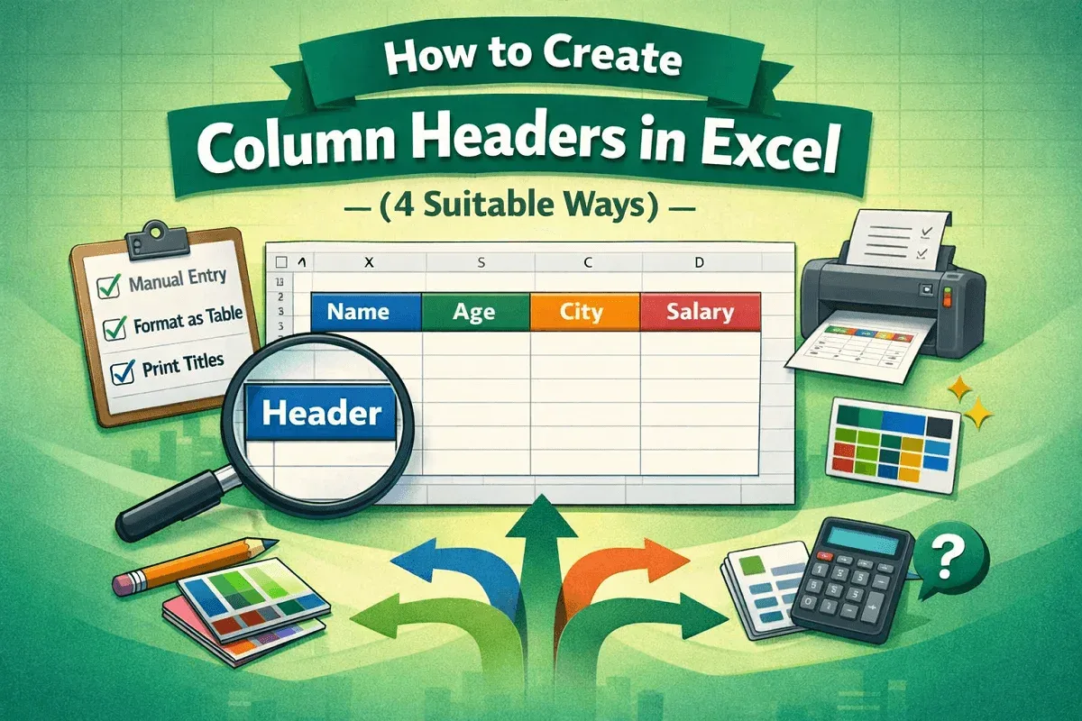 How to Create Column Headers in Excel (4 Suitable Ways)