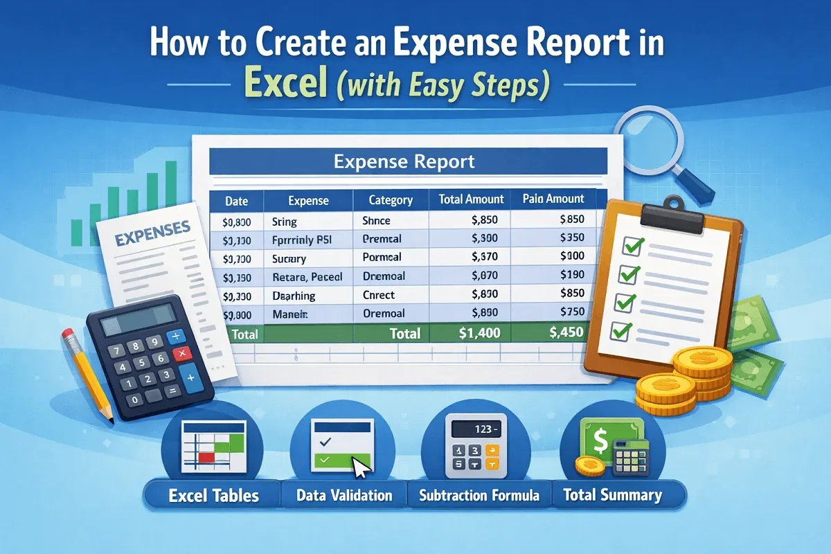 How to Create an Expense Report in Excel (with Easy Steps)