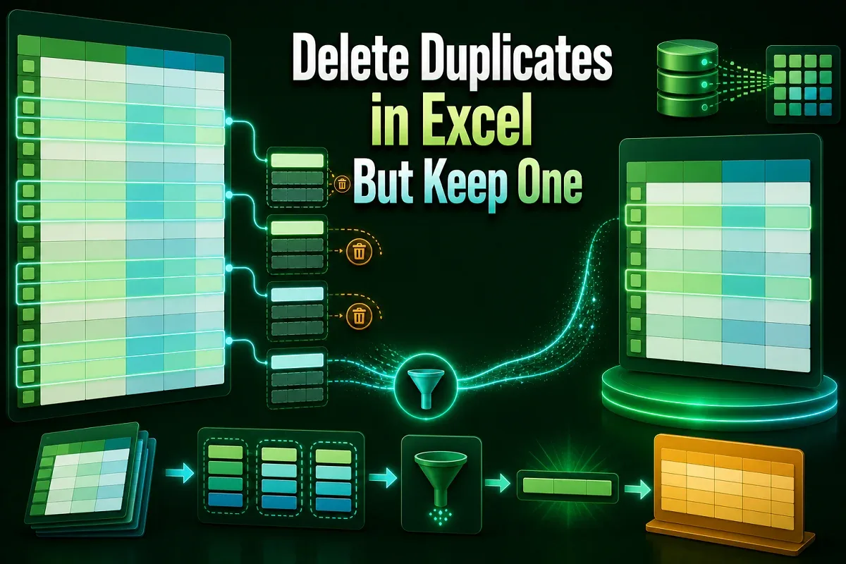 How to Delete Duplicates in Excel But Keep One (5 Simple Ways)