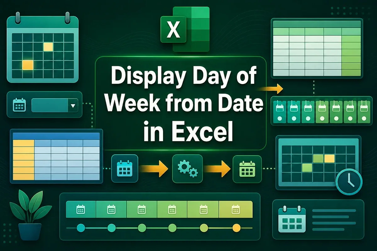 How to Display Day of Week from Date in Excel (4 Easy Ways)