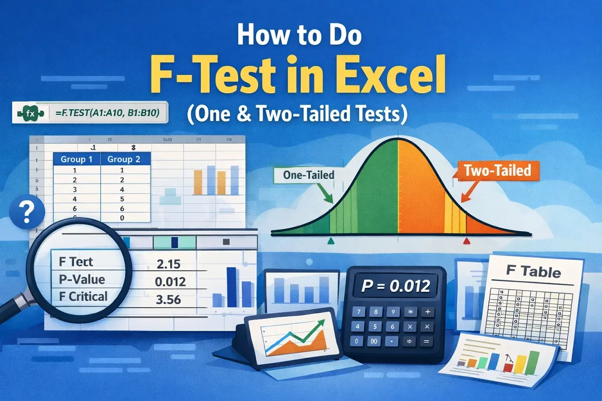 How to Do F-Test in Excel (One & Two-Tailed Tests)