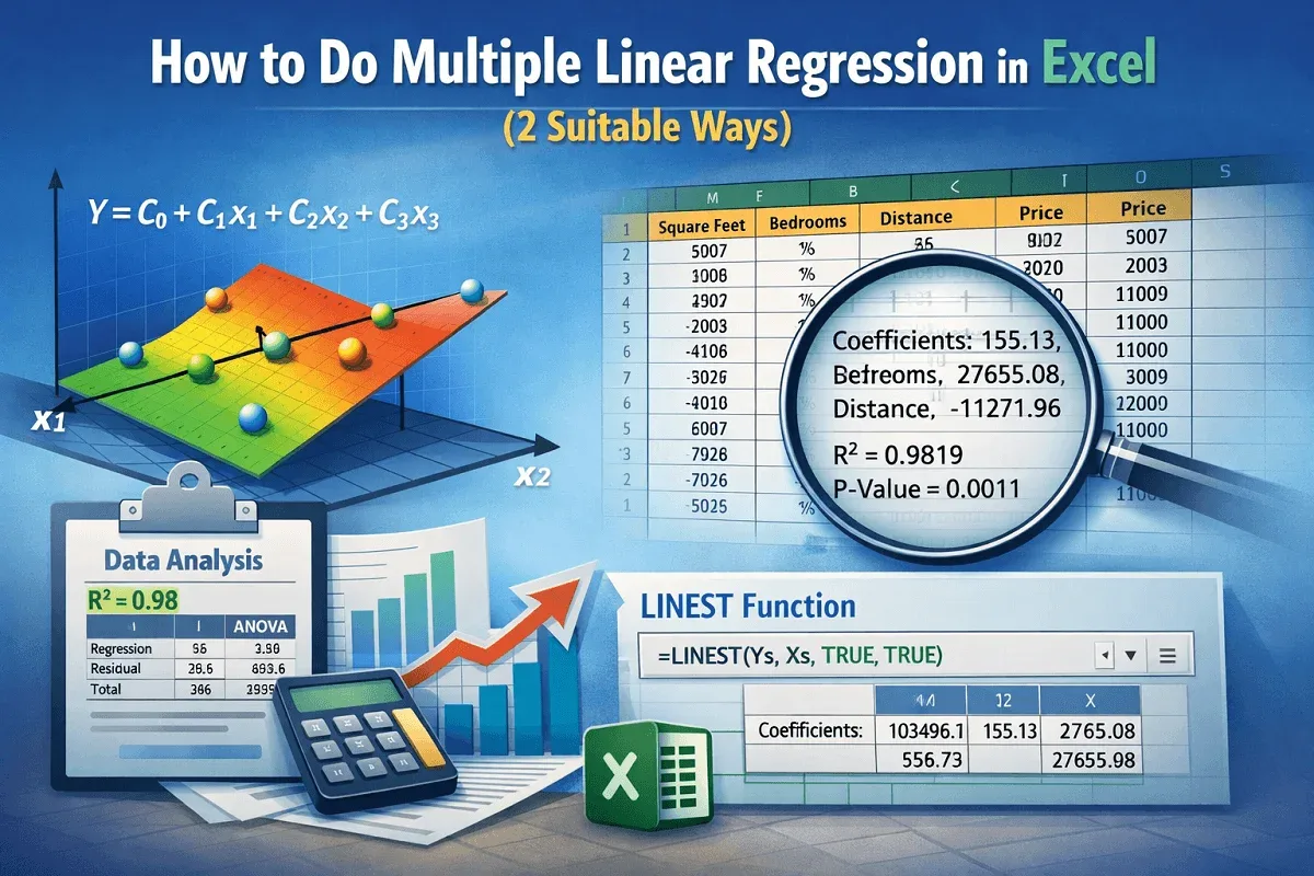 How to Do Multiple Linear Regression in Excel (2 Suitable Ways)