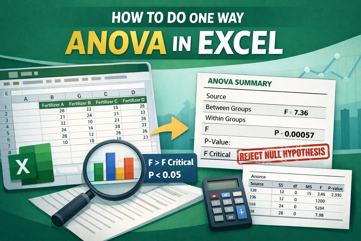 How to Do One Way ANOVA in Excel