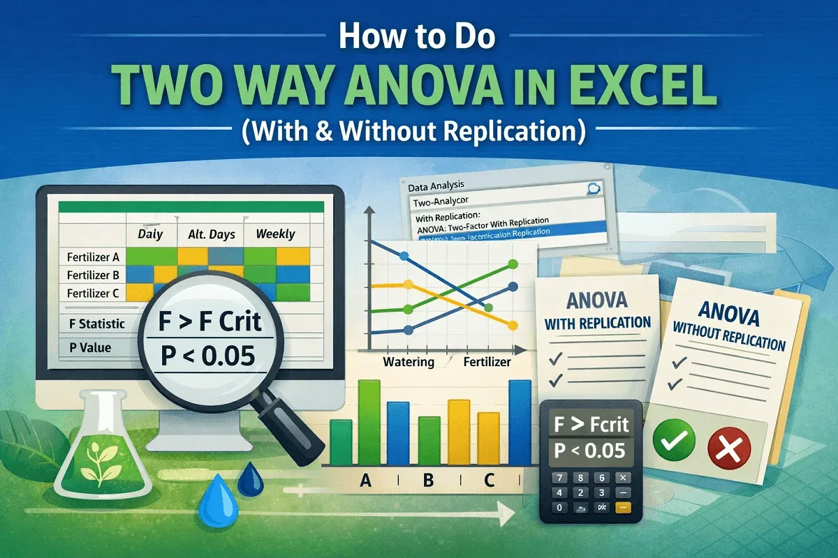 How to Do Two Way ANOVA in Excel (With & Without Replication)