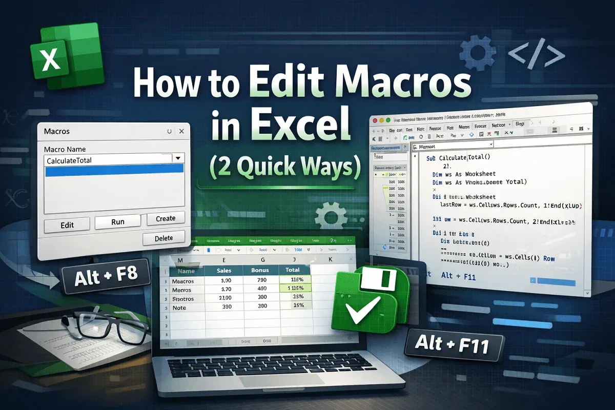 How to Edit Macros in Excel (2 Quick Ways)