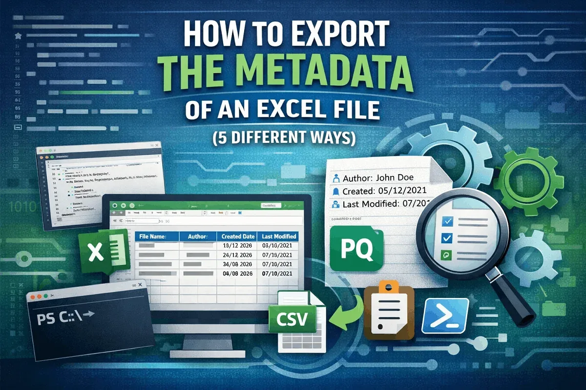 How to Export the Metadata of an Excel File​ (5 Different Ways)