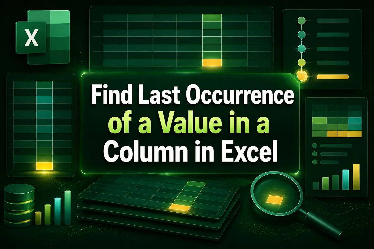 How to Find Last Occurrence of a Value in a Column in Excel