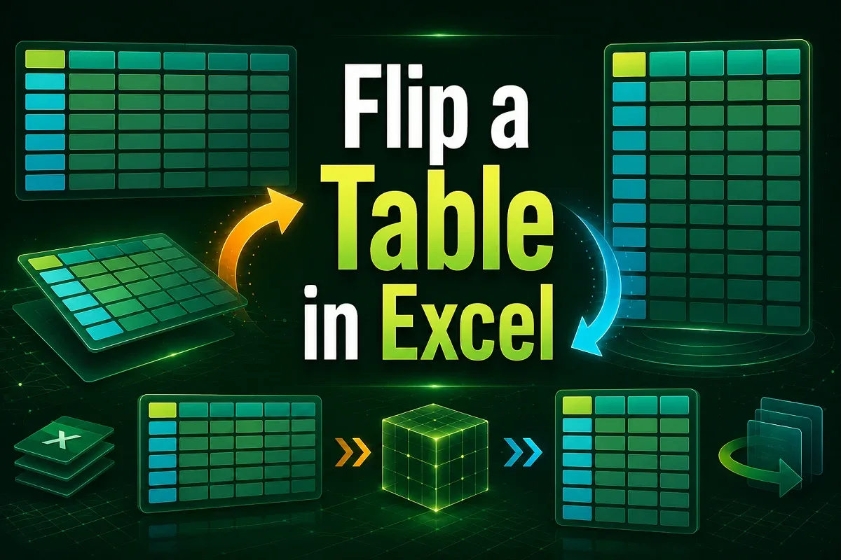 How to Flip a Table in Excel (8 Suitable Ways)