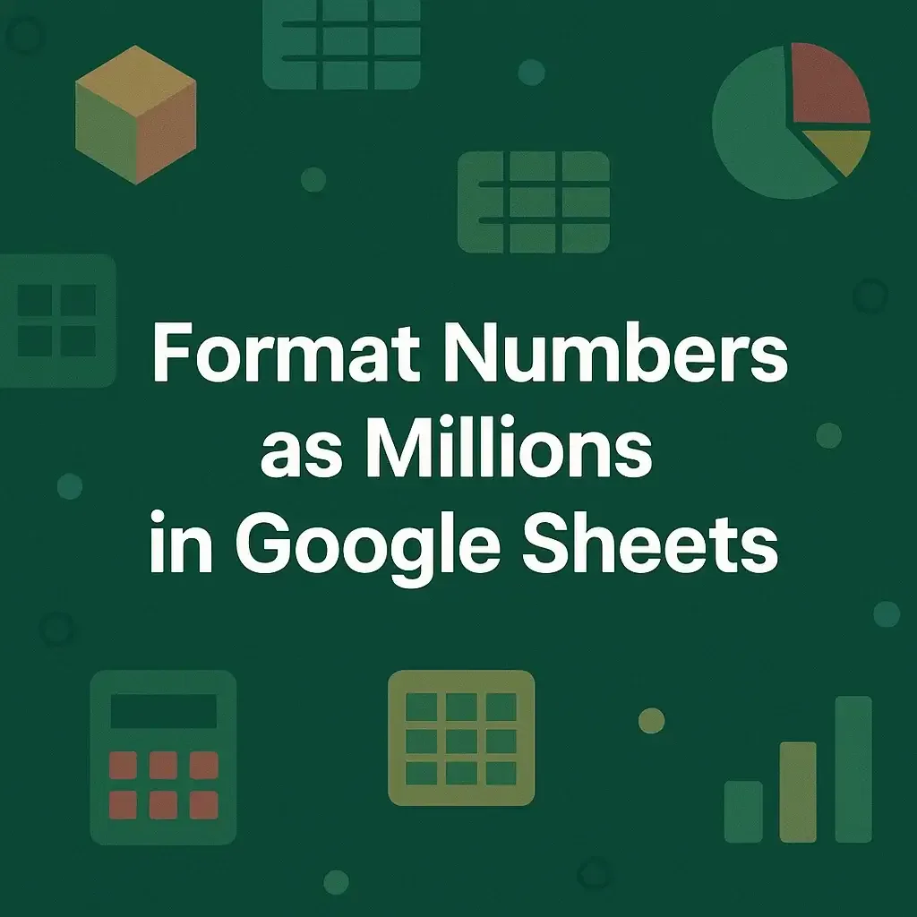 How to Format Numbers as Millions in Google Sheets