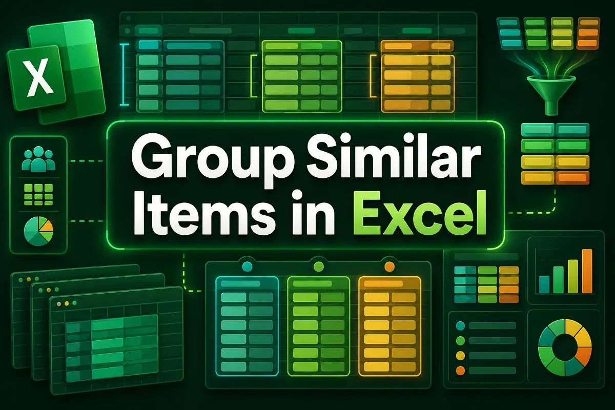 How to Group Similar Items in Excel (8 Quick Tricks)