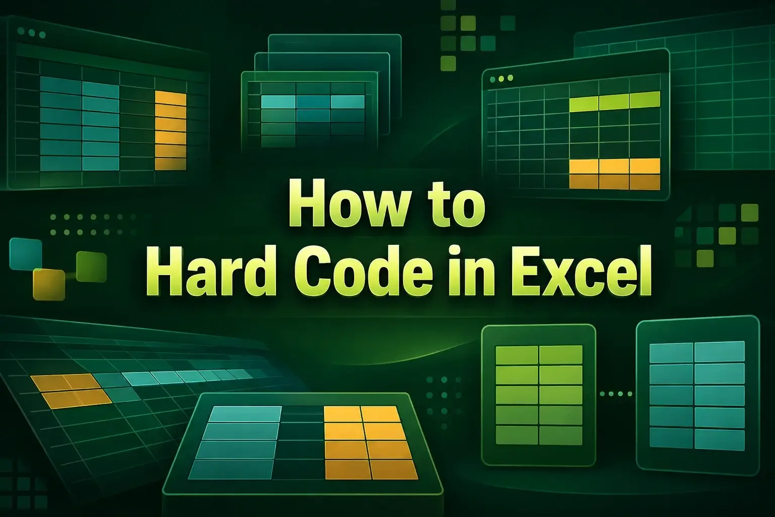 How to Hard Code in Excel (3 Different Approaches)